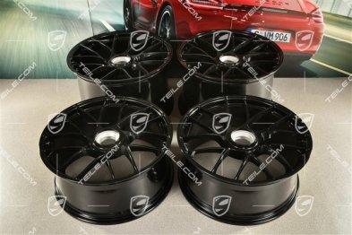 20" Felgensatz Turbo Sport III, Zentralverschluss, 9J x 20 ET51 + 12J x 20 ET63, schwarz hochglanz