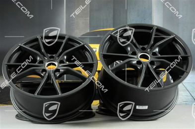 20-inch Carrera S IV wheel rim set, 8,5 J x 20 ET49 + 11,5 J x 20 ET76, in black satin matt