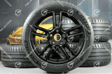 19-inch summer wheels set "Panamera", rims 9J x 19 ET64 + 10,5 J x 19 ET62 + Michelin Sport 4 summer tyres 265/45 R19 + 295/40 R19, in black high gloss