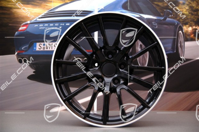 19" Komplet felg SportDesign, 8J x 19 ET57 + 11J x 19 ET51, czarno-srebrne