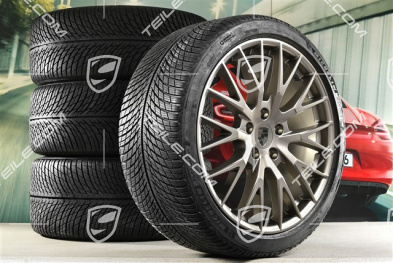 21" Panamera Exclusive Design Winterräder Satz, Felgen 9,5J x 21 ET71 + 10,5J x 21 ET71 + Michelin Pilot Alpin 5 Winterreifen 275/35 R21 + 315/30 R21, Turbonit