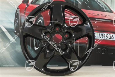 18" Felge Cayenne Turbo, 8J x 18 ET57, schwarz hochglanz