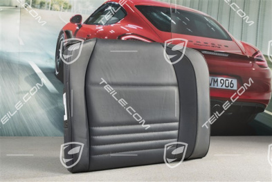 Back seat backrest, leather, metropole blue, Coupe, R