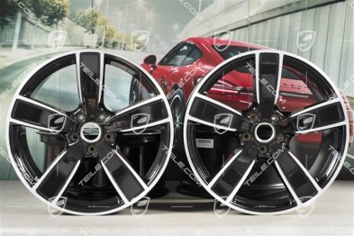 22" Felgensatz Cayenne Sport Classic, 10J x 22 ET48 + 11,5J x 22 ET61, tiefschwarz-metallic