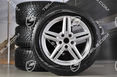 19" Cayenne Design II Winterräder Satz, 4x Felgen 8,5 J x 19 ET 59 + 4x Dunlop Winterreifen 265/50 R 19 110V XL M+S, ohne RDK-Sensoren