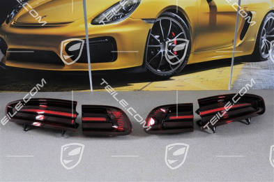 Rear light set, black-red (4 pcs), L+R
