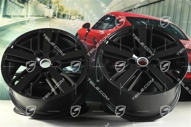 20-inch wheel rim set Panamera Design 2, 9,5J x 20 ET71 + 11,5J x 20 ET68, black satin matt