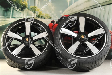 20-inch + 21-inch Sport Classic summer wheel set, rims 9,5J x 20 ET44 + 12J x 21 ET70 + Pirelli summer tyres 255/35 R20 + 315/30 R21, black high gloss