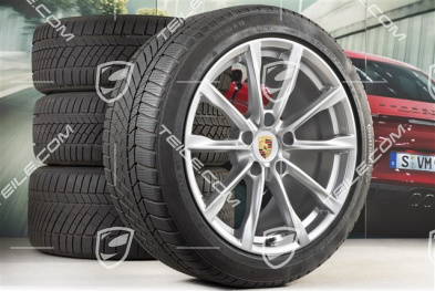 19" Boxster S Winterräder Satz, Felgen 8J x 19 ET57 + 10J x 19 ET45, Continental WinterContact TS 830P Winterreifen 235/40 R19 + 265/40 R19, DOT/Bj. 2017, Reifenprofil 6mm, mit RDK-Sensoren