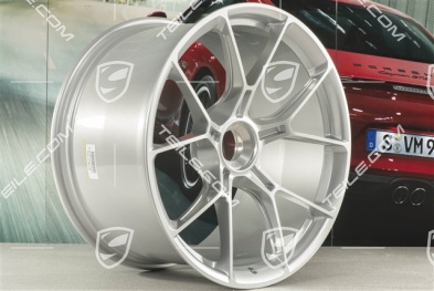 20"+21" GT3 Felgen Satz, 9,5J x 20 ET46 + 12J x 21 ET45, in Brilliant Silber