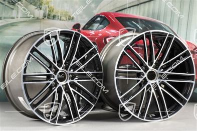 20-inch wheel rim set Turbo IV, 11,5J x 20 ET56 + 9J x 20 ET51, black high gloss
