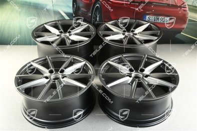 20"+21" wheel rim set Carrera S, 8,5J x 20 ET53 + 11J x 21 ET66, platinum satin matt
