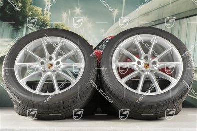 20" koła letnie Cayenne Coupé Design, komplet, felgi 9J x 20 ET50 + 10,5J x 20 ET55 + opony letnie Bridgestone Dueler H/P Sport 275/45 R20 + 305/40 R20, z czujnikami ciśnienia