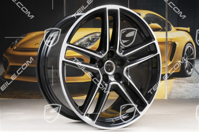 20-inch wheel rim "Macan Turbo", 9J x 20 ET26, BORBET, Jet Black Metallic