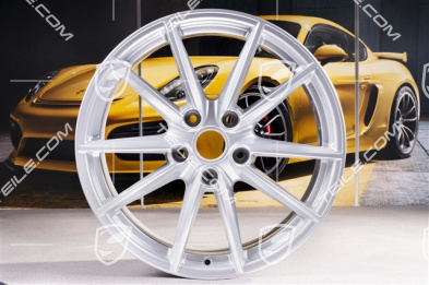 20"+21" Komplet felg Carrera S, 8,5J x 20 ET53 + 11J x 21 ET66, srebrny brilliant chrome