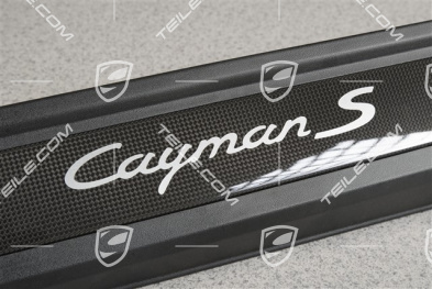 Blenden/Einstiegleisten, ohne Beleuchtung, Carbon, "Cayman S", Satz, L+R