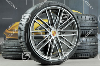 20-inch Turbo IV wheels set, rims 8,5J x 20 ET57 + 10,5J x 20 ET47 + Pirelli summer tires 235/35 ZR20 + 265/35 ZR20, with TPMS