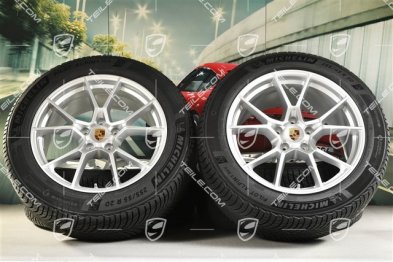 20" Cayenne S Winterräder Satz, Felgen 9J x 20 ET50 + 10,5J x 20 ET55 + NEUE Michelin Pilot Alpin 5 SUV Winterreifen 255/55 R20 + 295/45 R20, mit RDK-Sensoren