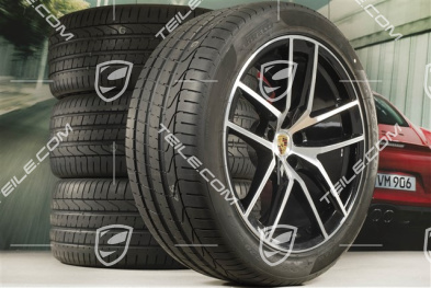 20" koła letnie komplet "Macan S" , felgi 9J x 20 ET26 + 10J x 20 ET19 + opony letnie Pirelli 265/45 R20 + 295/40 R20, z czujnikami ciśnienia RDK