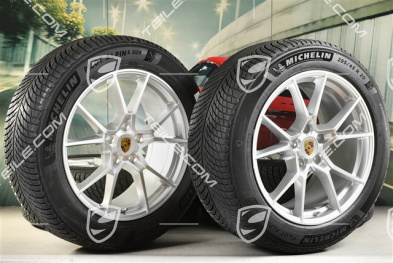 20" koła zimowe Cayenne S, komplet, felgi 9J x 20 ET50 + 10,5J x 20 ET64 + opony zimowe Michelin Pilot Alpin 5 SUV 255/55 R20 + 295/45 R20, z czujnikami ciśnienia