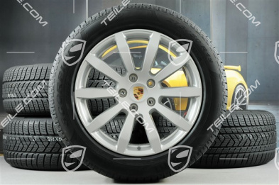 19-inch Cayenne S winter wheel set, rims 8,5J x 19 ET47 + 9,5J x 19 ET54 + NEW Pirelli winter tyres 255/55 R19 + 275/50 R19, with TPMS