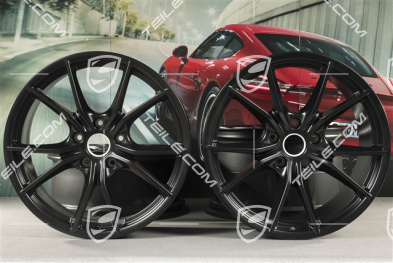 20" Felgensatz Carrera S IV, Felgen 8,5 J x 20 ET49 + 11,5 J x 20 ET56, Schwarz Seidenmatt