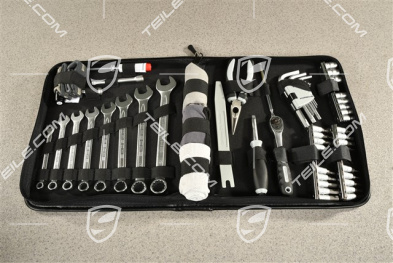 Tool set in leather case 55 pieces