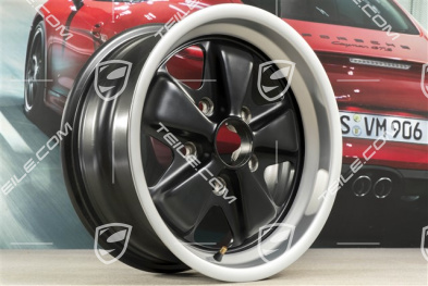 15" Felga Fuchs 7J x 15 ET23,3, z czarnymi ramionami