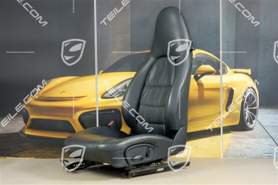 Seat, manual adjustable, heating, leather, Metropole blue, Draped, L