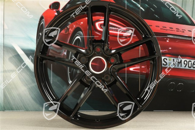 19-inch wheel, Panamera Turbo II, 10J x 19 ET 61, black high gloss