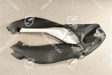 Lehnenbezug, Sportsitz, Leder, Schwarz, L