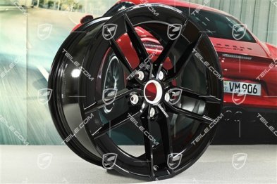 20"+21" Carrera Exclusive Design wheel rim set, rims 8.5J x 20 ET50 + 11.5J x 21 ET79, black high gloss