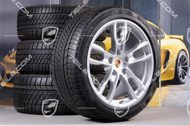 19" Koła zimowe komplet, Boxster S, 8J x 19 ET57 + 9,5J x 19 ET45 + NOWE opony zimowe Continental WinterContact 235/40 R19 + 265/40 R19, z czujnikami RDK