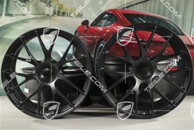 20"+21" GT2RS/GT3RS Magnesium wheel set, wheel rims 9,5 J x 20 ET50 + 12,5 J x 21 ET48, black satin mat