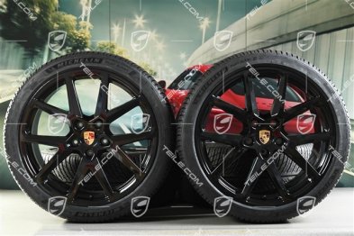 21-inch Panamera SportDesign Winter wheel set, wheel rims 9,5J x 21 ET71 + 10,5J x 21 ET71 + NEW Michelin Pilot Alpin 5 winter tyres 275/35 R21 + 315/30 R21, black high gloss
