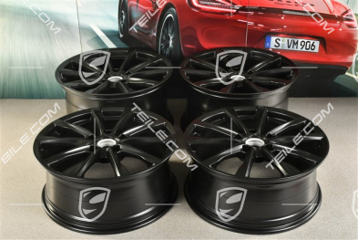 19-inch Boxster S wheel rim set, 8J x 19 ET57 + 10J x 19 ET45, black silky gloss / mat