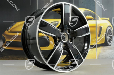 20-inch wheel rim set Carrera Sport, 8,5J x 20 ET57 + 10,5J x 20 ET51, Jet Black Metallic