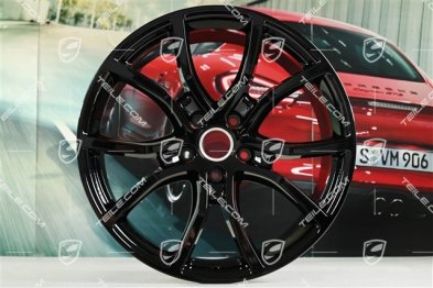 21" Komplet felg Exclusive Design, 11J x 21 ET49 + 9,5J x 21 ET46, do Cayenne Coupé, czarny wysoki połysk