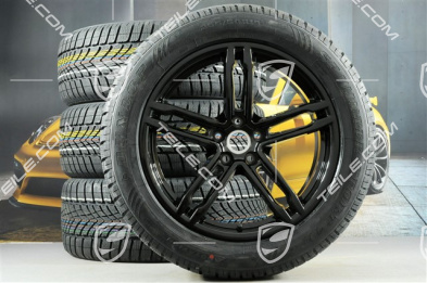 19" "Macan Sport" koła zimowe komplet, felgi 8,5J x 19 ET21 + 9J x 19 ET21 + NOWE opony zimowe Dunlop 235/55 R19 + 255/50 R19, z czujnikami ciśnienia RDK