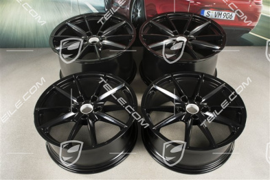 20+21" Felgensatz Carrera S, Felgen: vorne 8,5J x 20 ET53 + hinten 11,5J x 21 ET67, Schwarz Hochglanz