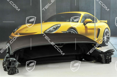 Convertible top, complete, glass window, incl. brown folding top cover
