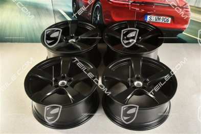 20-inch wheel rim set "Macan Sport", 9J x 20 ET26 + 10J x 20 ET19, in black satin mat