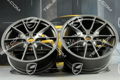 20-inch wheel rim set Carrera S III, 8J x 20 ET57 + 9,5J x 20 ET45, Platinum