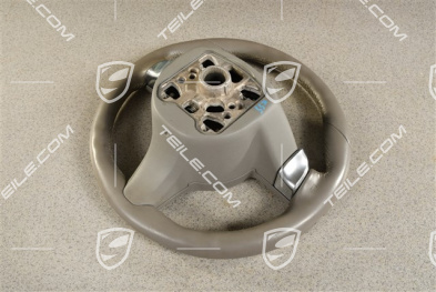 Steering wheel, Basic, Smooth Leather, Platinium Grey, PDK transmission