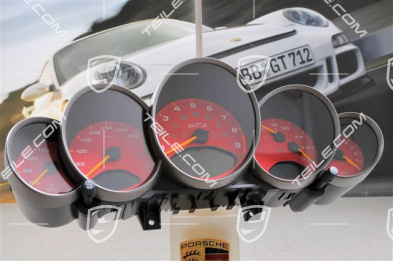 Instrument cluster, GT3 MK1, EXCLUSIVE programme, dials in Guards Red