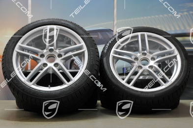 19" Komplet kół zimowych Carrera, 8,5J x 19 ET54 + 11J x 19 ET69 + NOWE opony zimowe Pirelli 235/40 R19 + 285/35 R19, z czujnikami ciśnienia RDK
