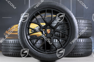 20-inch "RS Spyder Design" in black, summer wheels set, rims 9J x 20 ET26 + 10J x 20 ET19 + Michelin summer tyres 265/45 R 20 + 295/40 R 20, with TPMS