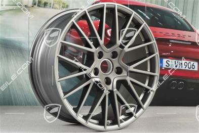 21" Komplet felg RS Spyder, 11J x 21 ET49 + 9,5J x 21 ET46, do Cayenne Coupe, Platinum satynowy półmat