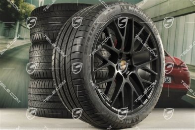 21" koła letnie, komplet, RS Spyder Design, felgi 9,5J x 21 ET27 + 10J x 21 ET19 + NOWE opony letnie Michelin 265/40 R21 + 295/35 R21, czarny półmat, z czujnikami ciśnienia