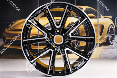 21" Felga Panamera Exclusiv, 11,5J x 21 ET69, czarny wysoki połysk